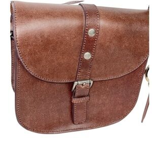 Most Wanted Brown Leather Crossbody Saddlebag Bag Western